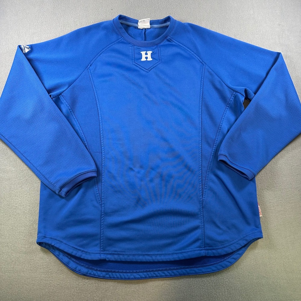 Majestic Therma Base Royal Blue Training Pullover H Logo Mens XL 6687